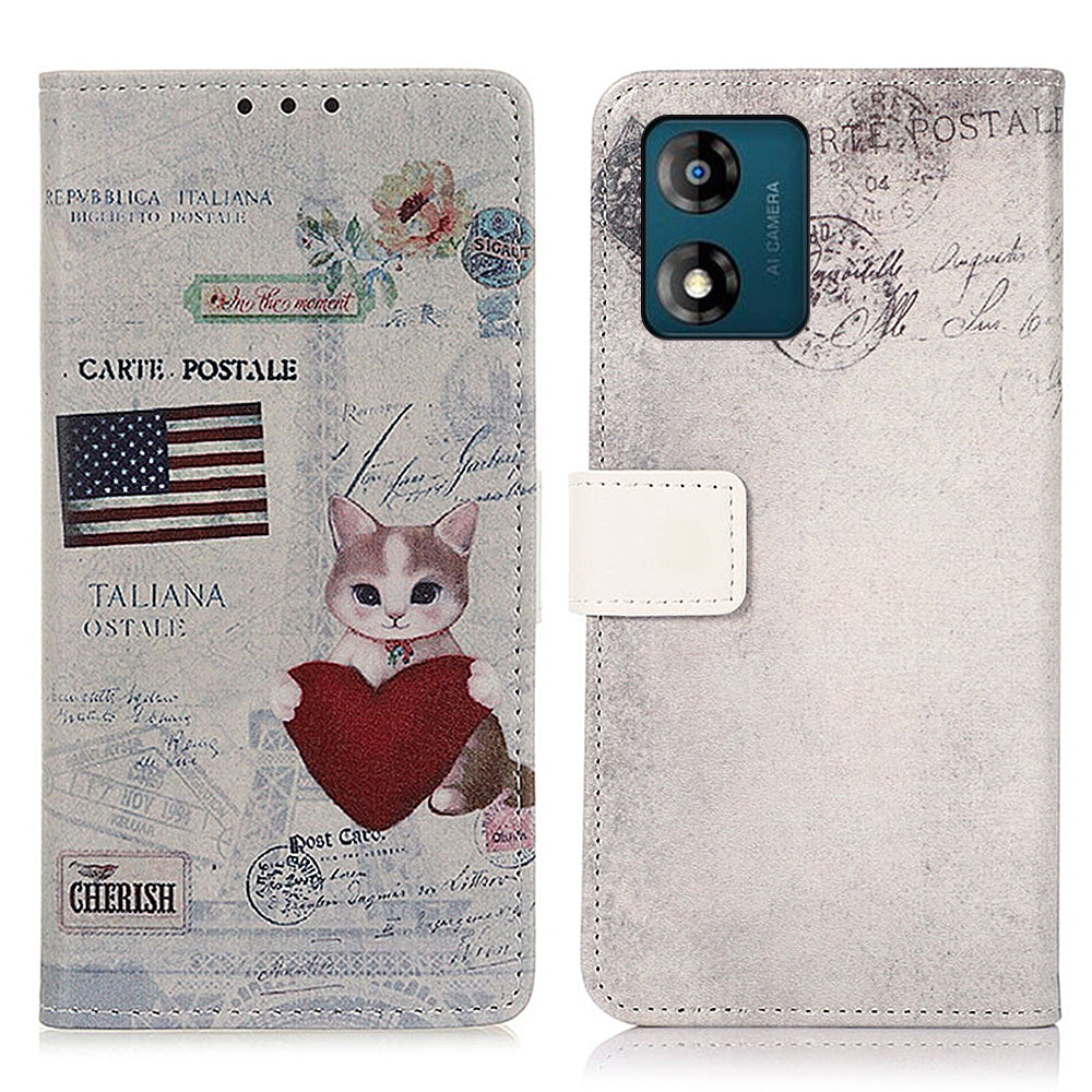 Phone Stand Case for Motorola Moto E13 4G Pattern Printing Wallet Phone Leather Cover Phone Stand Case for Motorola Moto E13 4G Pattern Printing Wallet Phone Leather Cover